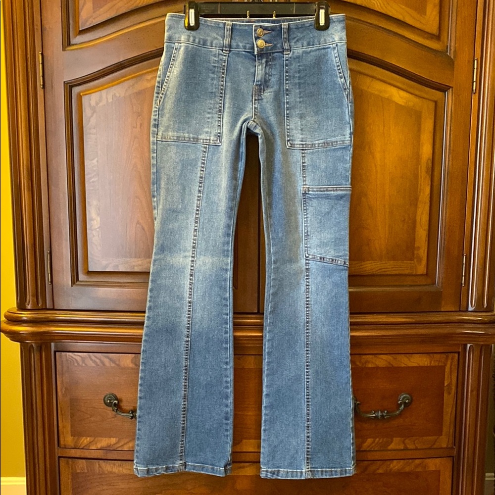 Blue Denim Cargo Jeans